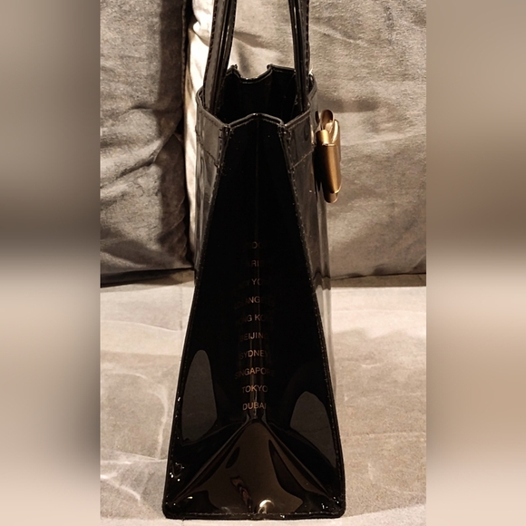 Ted Baker Patent Leather Mini Tote Bow Bag Black - Picture 14 of 16